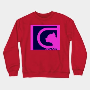 Bullrot Bleu Rose Fluo et Nom Crewneck Sweatshirt